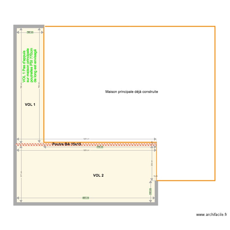 Extention CANVEL. Plan de 0 pièce et 0 m2