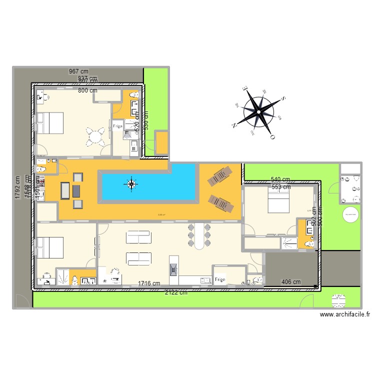 Permsub overview rev8. Plan de 27 pièces et 320 m2