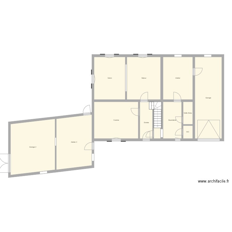 Croquis BLAISE . Plan de 11 pièces et 158 m2