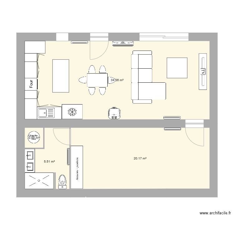 grange. Plan de 0 pièce et 0 m2