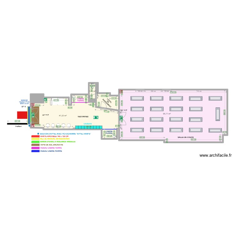 STUDIO YOGA SAUMUR apr&egrave;s travaux. Plan de 0 pièce et 0 m2