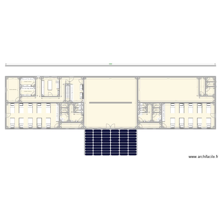 Auberge. Plan de 26 pièces et 358 m2