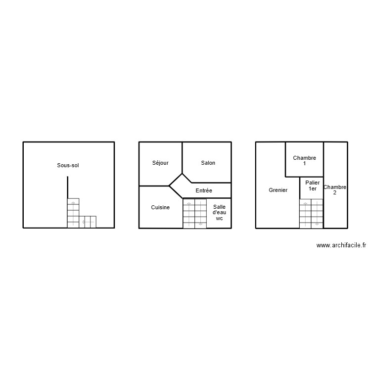 QUIMPER CLEMENT. Plan de 6 pièces et 21 m2