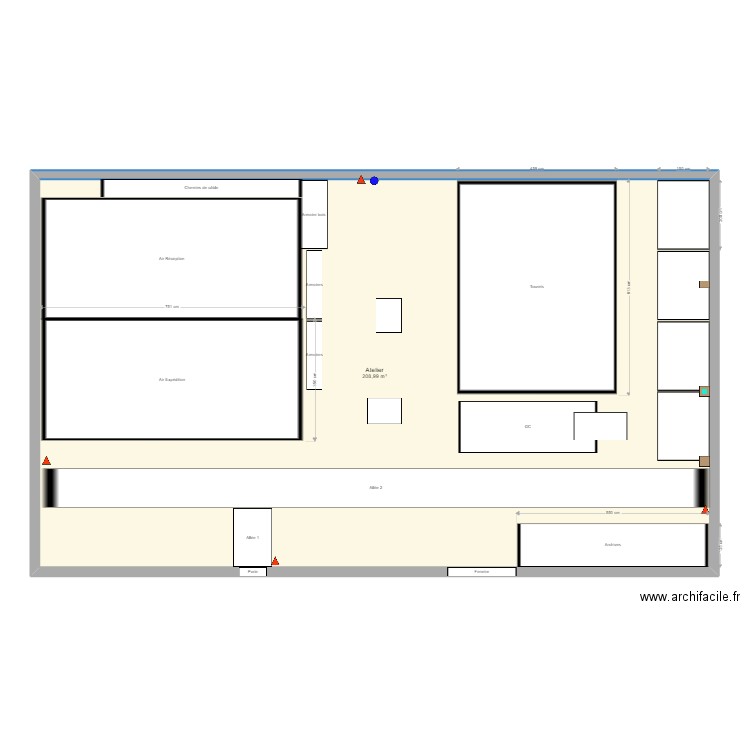 Atelier Savigny Grillages. Plan de 1 pièce et 209 m2
