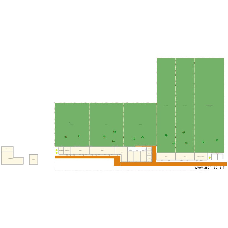 Ferme projet 2018. Plan de 22 pièces et 7808 m2