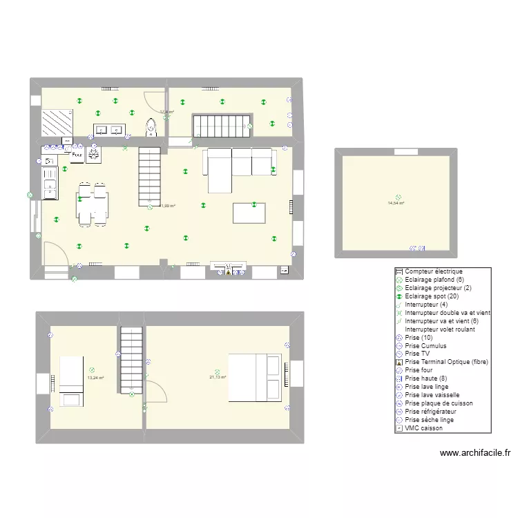 Plan &eacute;lectrique . Plan de 
