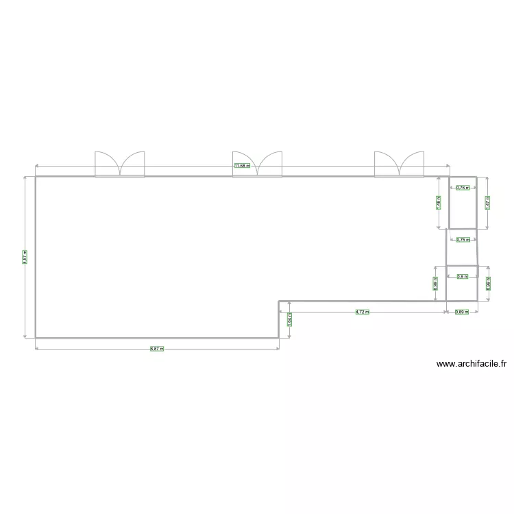 Terrasse. Plan de 