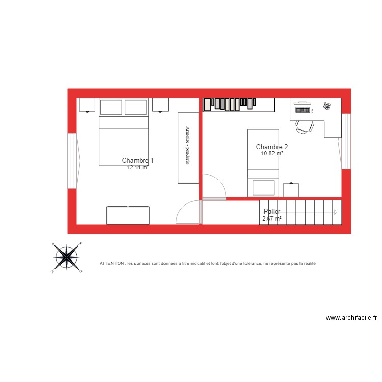 BI 1669 1er étage . Plan de 0 pièce et 0 m2