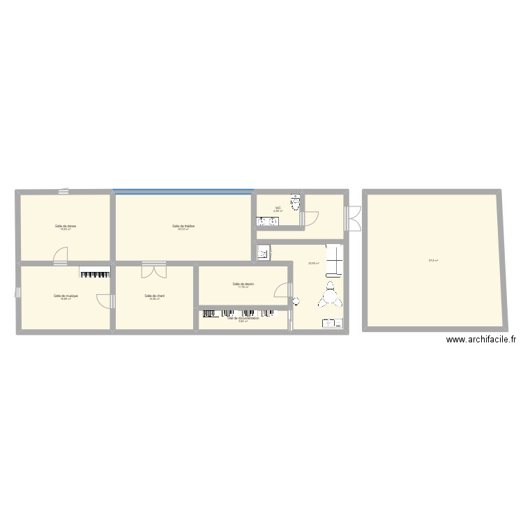 Au QG des Beaux Arts. Plan de 0 pièce et 0 m2