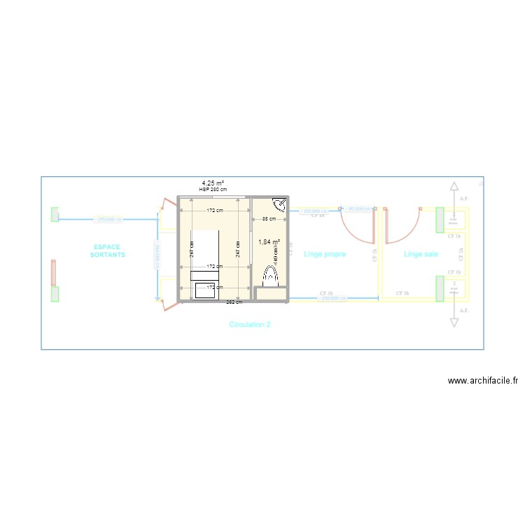 PROJET CHB SIMPLY RDC. Plan de 3 pièces et 6 m2