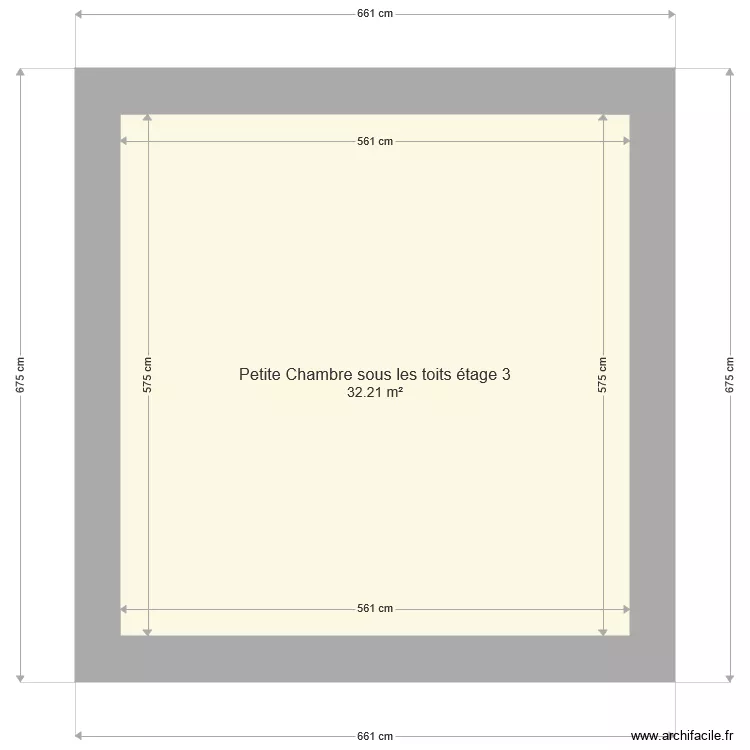 3eme &eacute;tage double logement. Plan de 