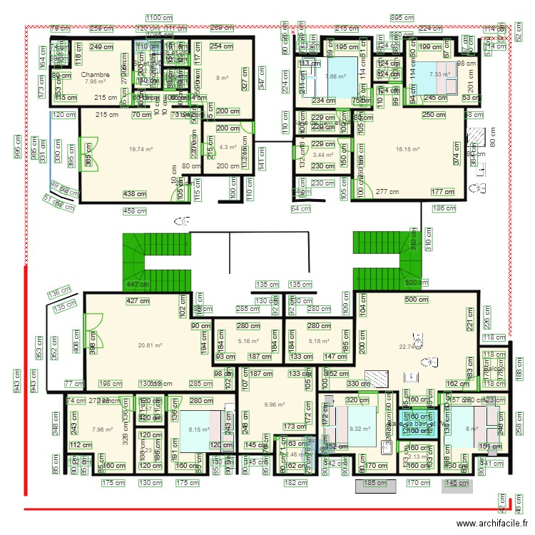 Treichville20  Appartements 1er Etage  . Plan de 0 pièce et 0 m2