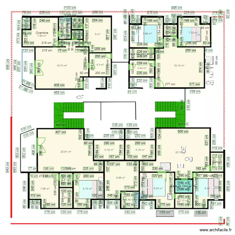 Treichville20  Appartements 1er Etage  . Plan de 