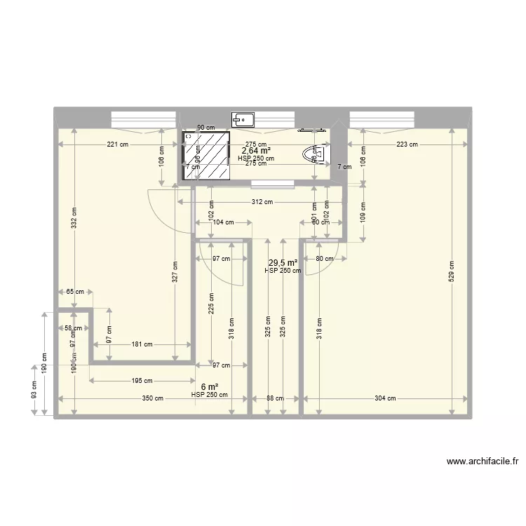RIOUX R+1. Plan de 