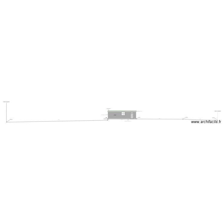 plan de coupe sans projet d'extension. Plan de 0 pièce et 0 m2