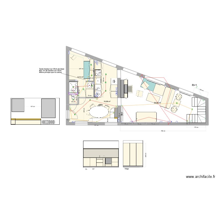 MARTIN LAURA V2. Plan de 3 pièces et 52 m2