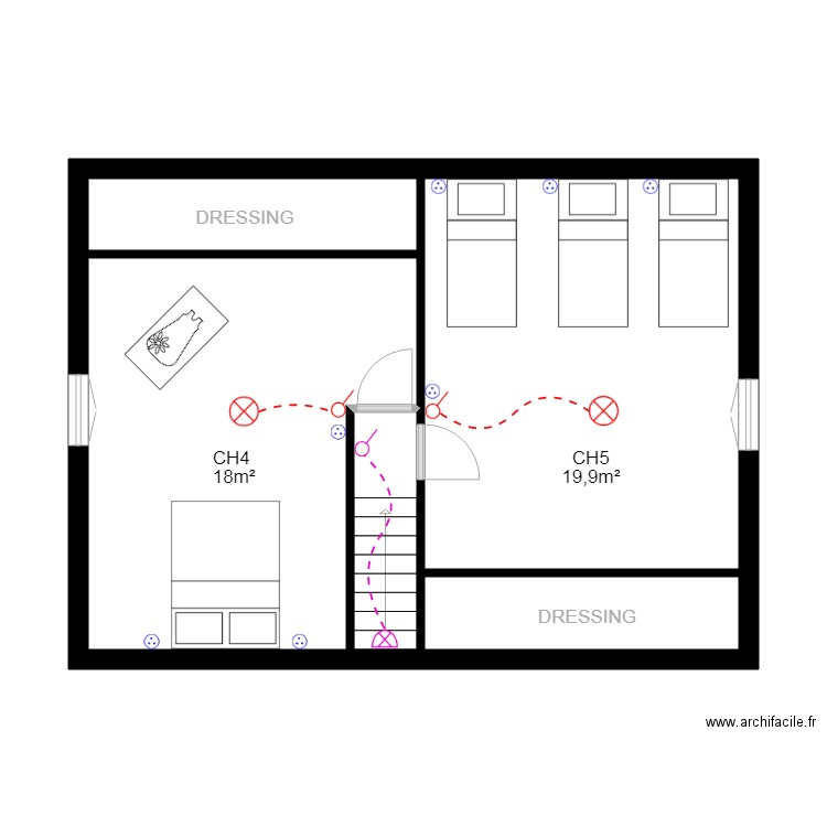 Magalie etage. Plan de 0 pièce et 0 m2