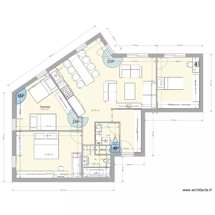 CEMILE APPARTEMENT. Plan de 