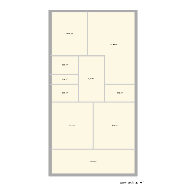 CARNOT RDC V3. Plan de 10 pièces et 106 m2