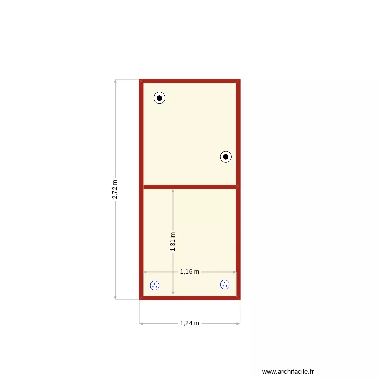 mur sejour sud  electricit&eacute;. Plan de 