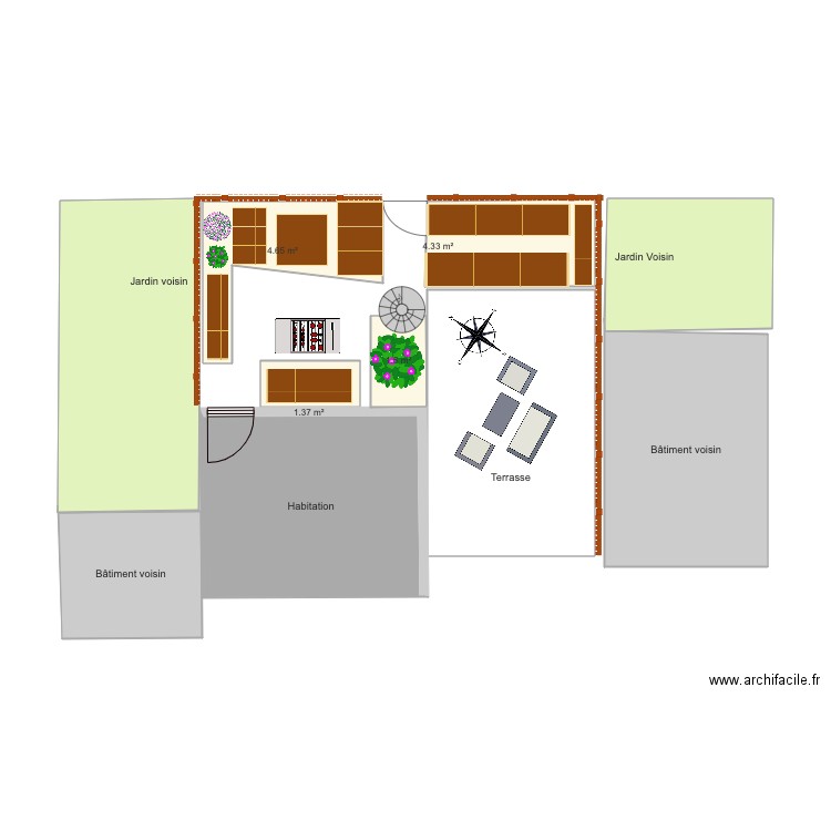 Jardin saison 2020. Plan de 0 pièce et 0 m2