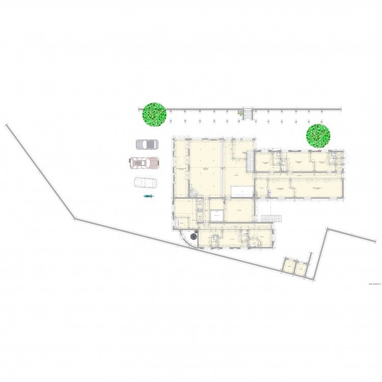 hotel les trois chenes modifié. Plan de 0 pièce et 0 m2