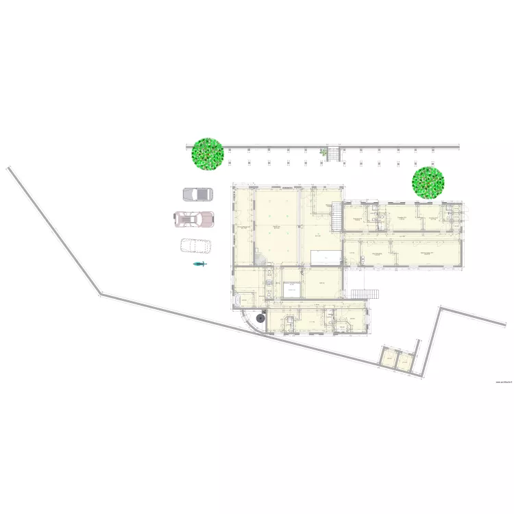 hotel les trois chenes modifi&eacute;. Plan de 