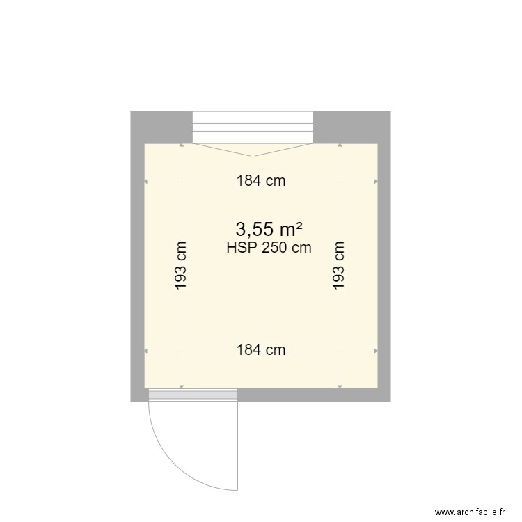 sdb alain. Plan de 1 pièce et 4 m2