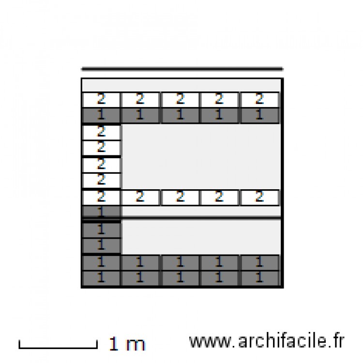 SDB 50x20 (mur douche, wc, 2,58x2,68 ). Plan de 0 pièce et 0 m2