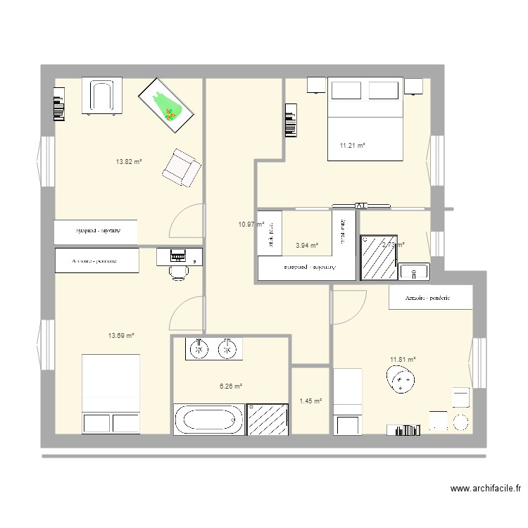 PLAN ETAGE MAISON . Plan de 0 pièce et 0 m2