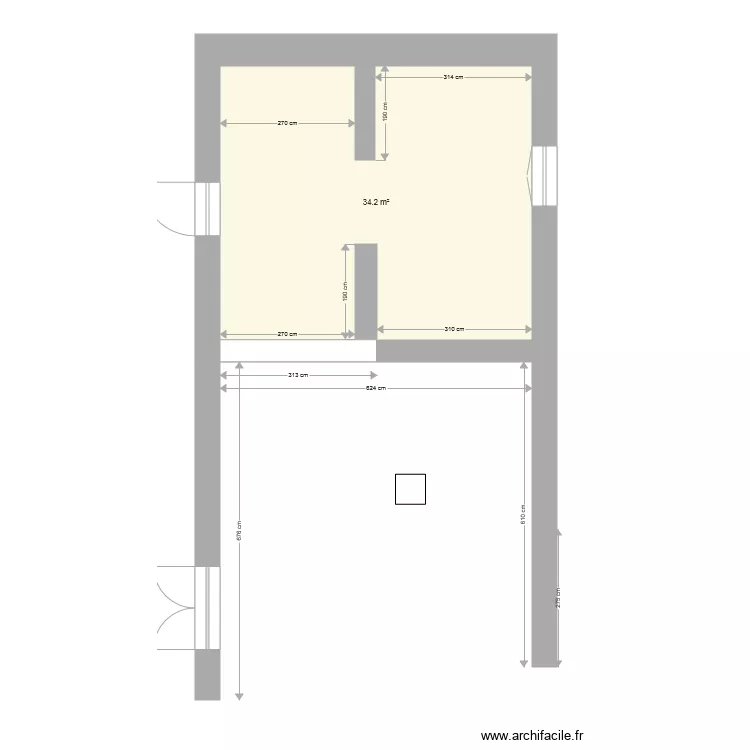 grange existant cotation sans prises  . Plan de 