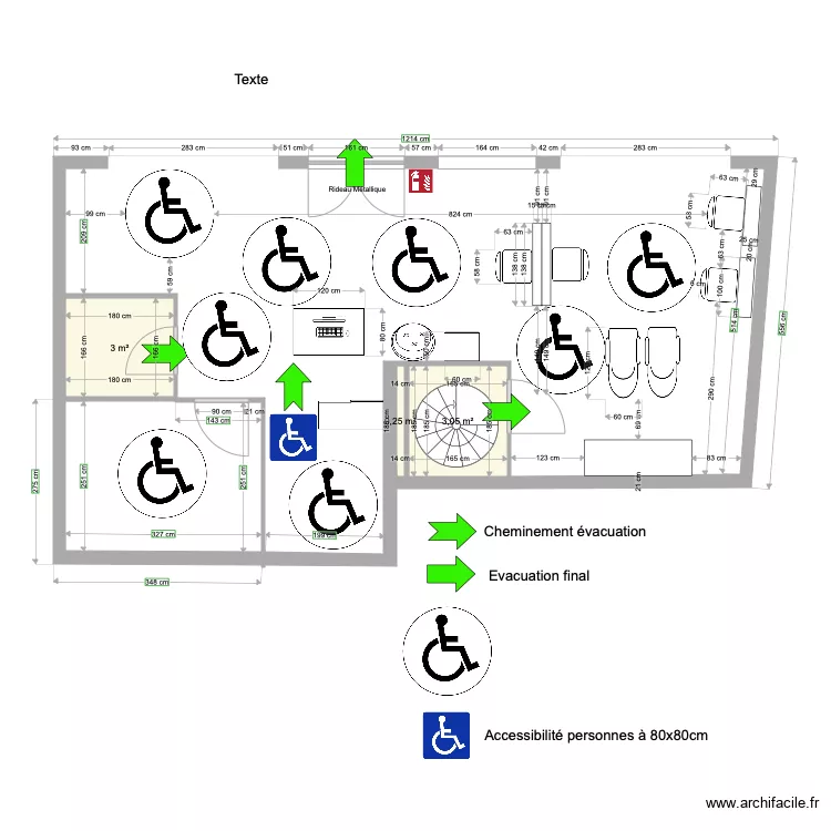 plan nouveau salon avec Cleopatra termin&eacute;. Plan de 