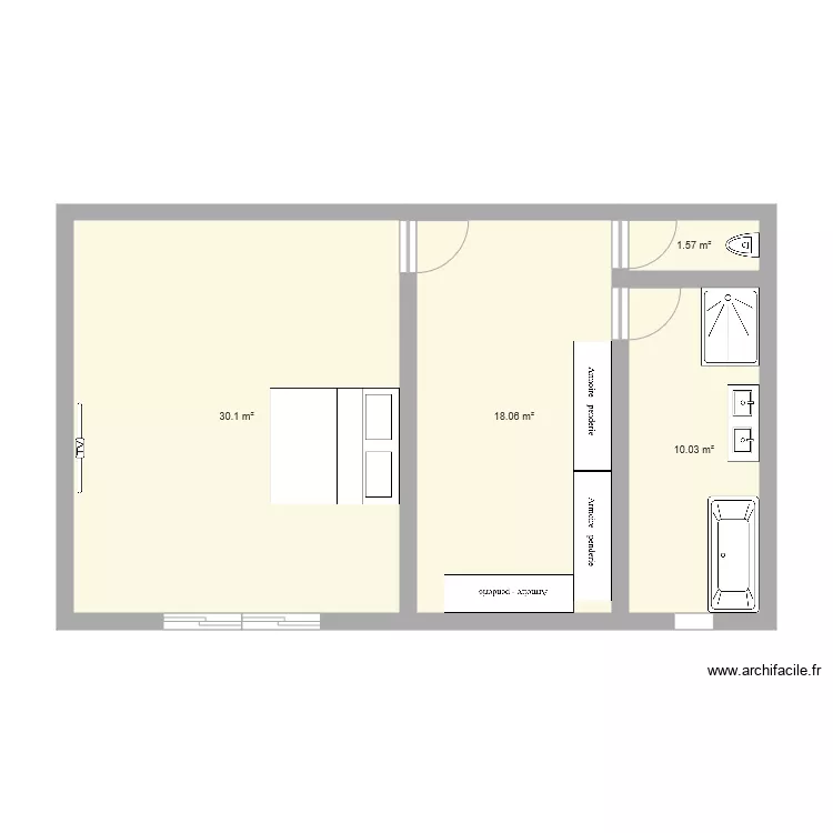 Chambre Ideal. Plan de 