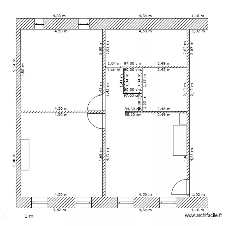 Marciac_F3_Plan_2_Mesures. Plan de 