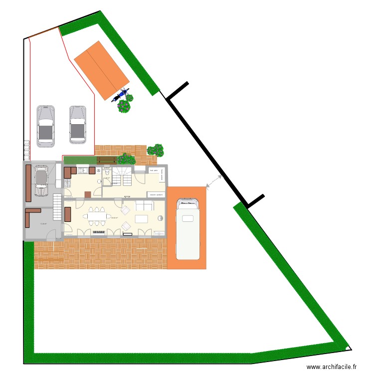 RDC. Plan de 0 pièce et 0 m2