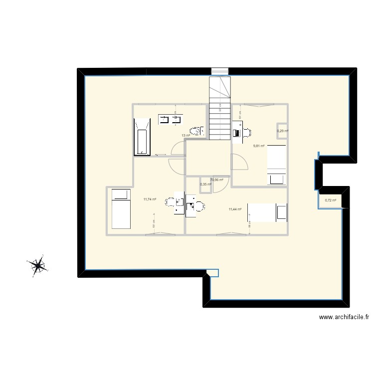 Maison Béranger version combles V5. Plan de 0 pièce et 0 m2