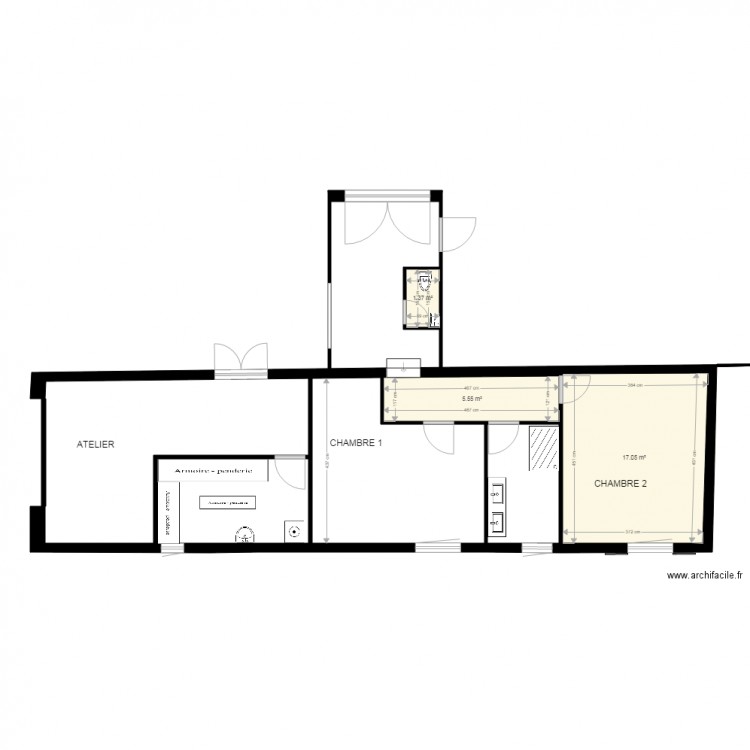 Aménagement Grange 2 Montoison 14. Plan de 0 pièce et 0 m2