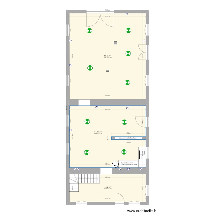 Maison Gardien CHANAY. Plan de 18 pièces et 299 m2