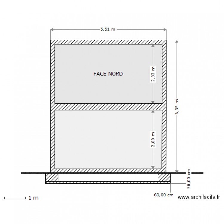 FACADE NORD. Plan de 0 pièce et 0 m2