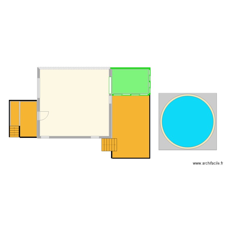 maison extension rdc. Plan de 0 pièce et 0 m2