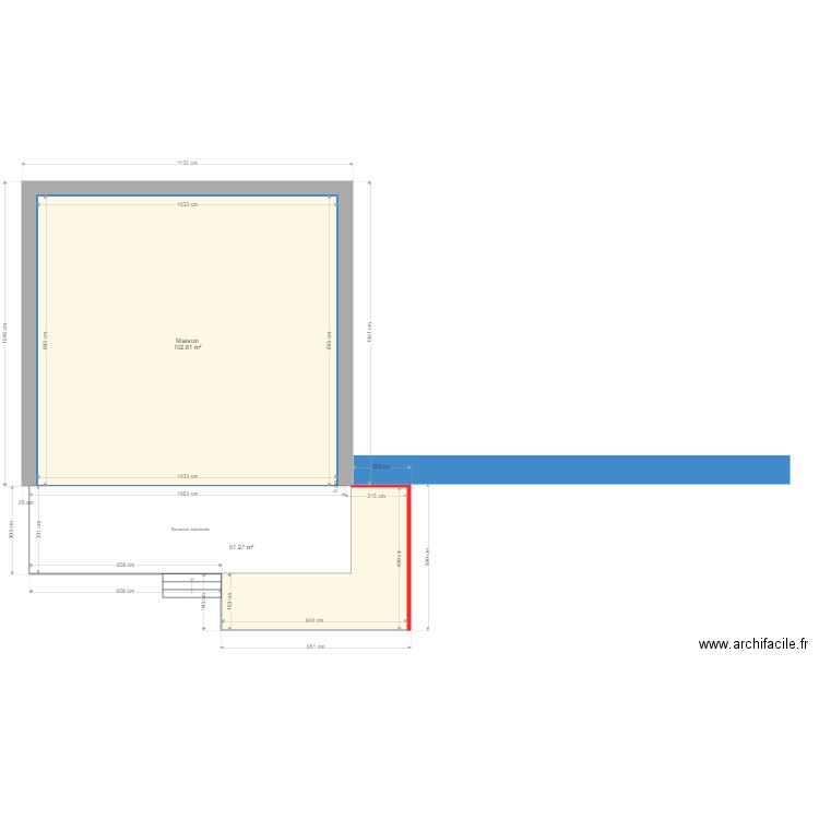 Plan terrasse. Plan de 0 pièce et 0 m2