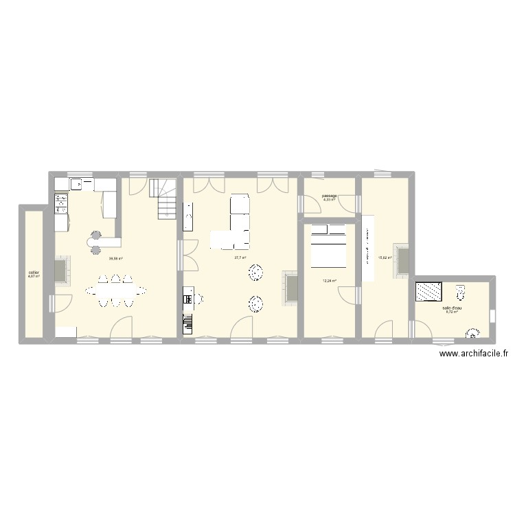 maison. Plan de 0 pièce et 0 m2