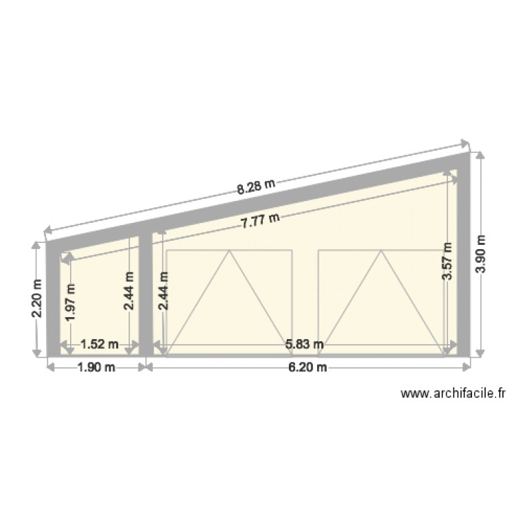 Garage. Plan de 0 pièce et 0 m2