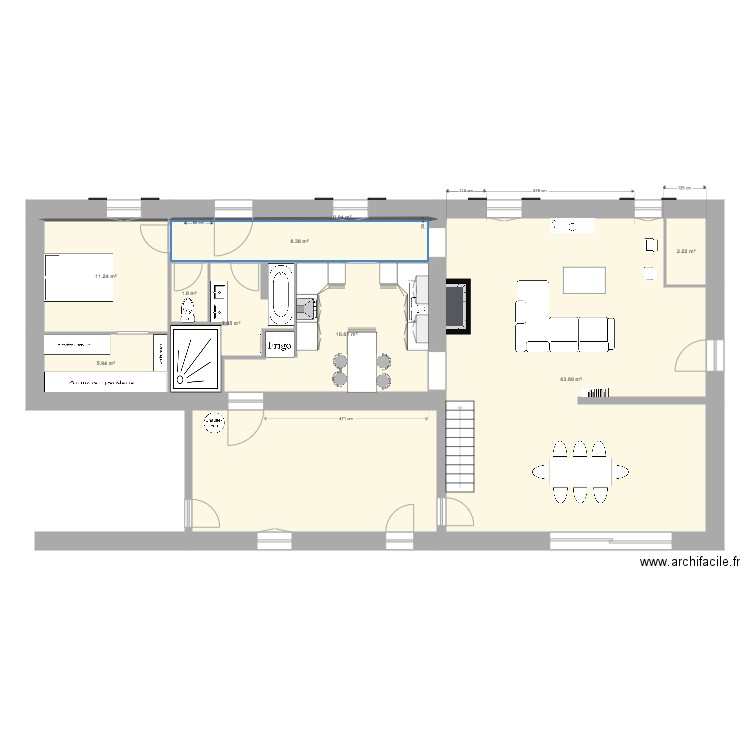 rdc version 5. Plan de 0 pièce et 0 m2