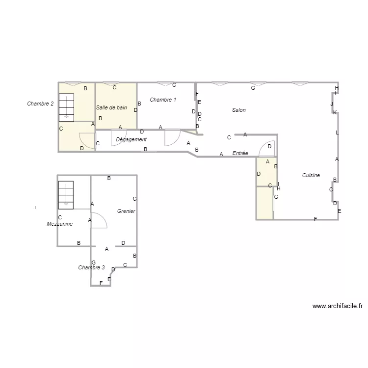 Croquis BLOCH. Plan de 