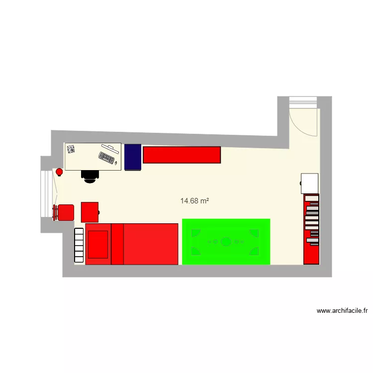 Chambre sacha. Plan de 