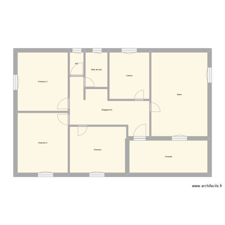 comoz. Plan de 9 pièces et 91 m2