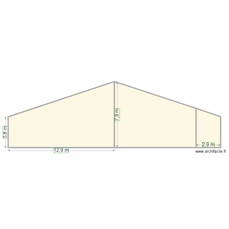 hauteurs rieupeyroux. Plan de 3 pièces et 148 m2