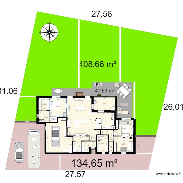 POIROUXv7. Plan de 12 pièces et 158 m2