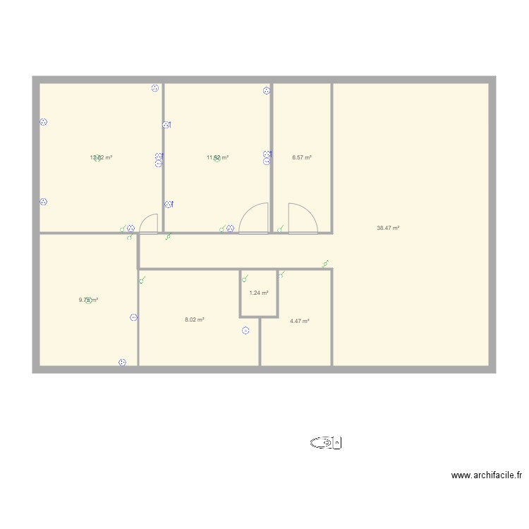 acacias. Plan de 0 pièce et 0 m2